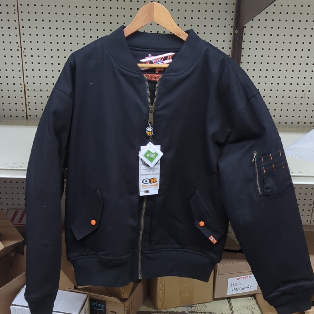 Men's Black Work Bomber Jacket